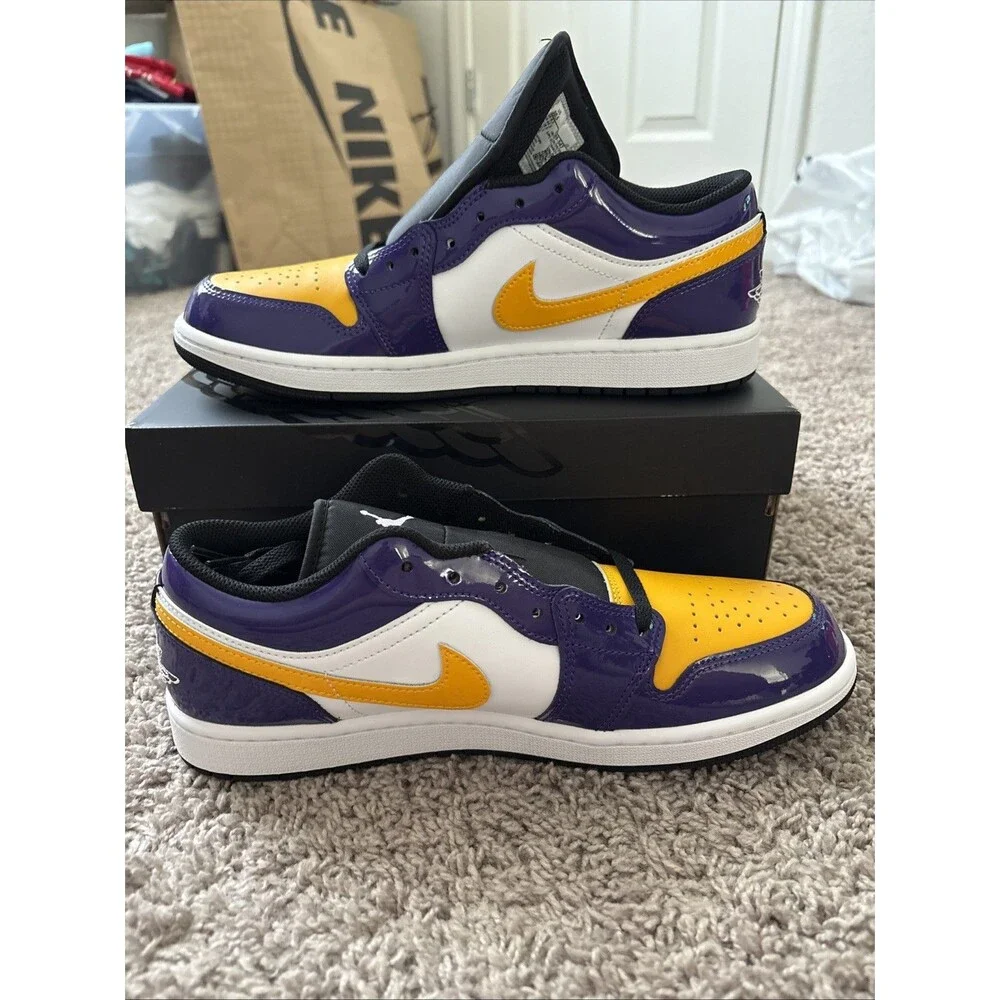 Nike Air Jordan 1 Low SE Shoes Lakers Court Purple IQ9389-547 Men's Sizes 10.5